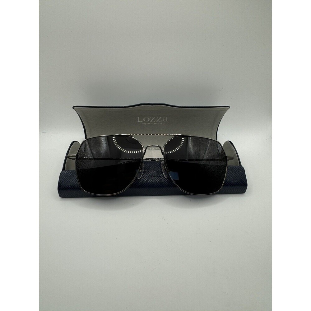 Lozza SL 2367 Grey Aviator Designer Sunglasses NEW Retail $300+